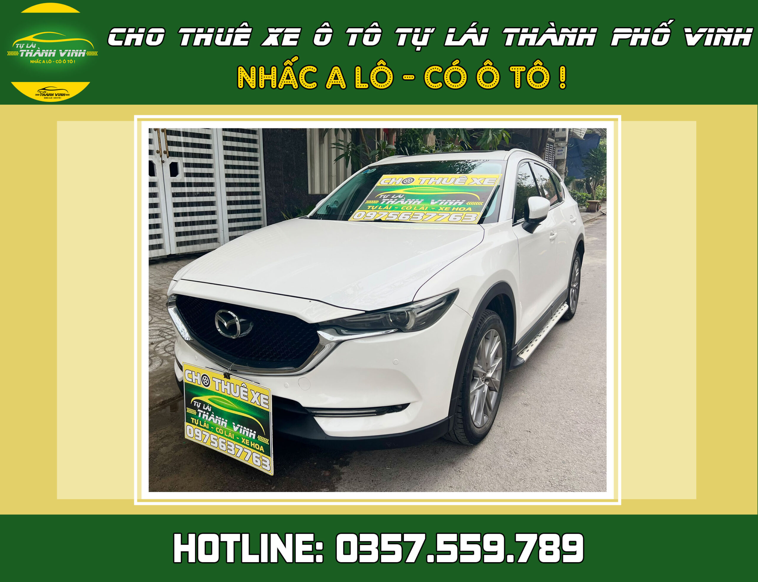 Cho thuê xe tự lái Mazda CX5 5 chỗ gầm cao ở Vinh, Nghệ An