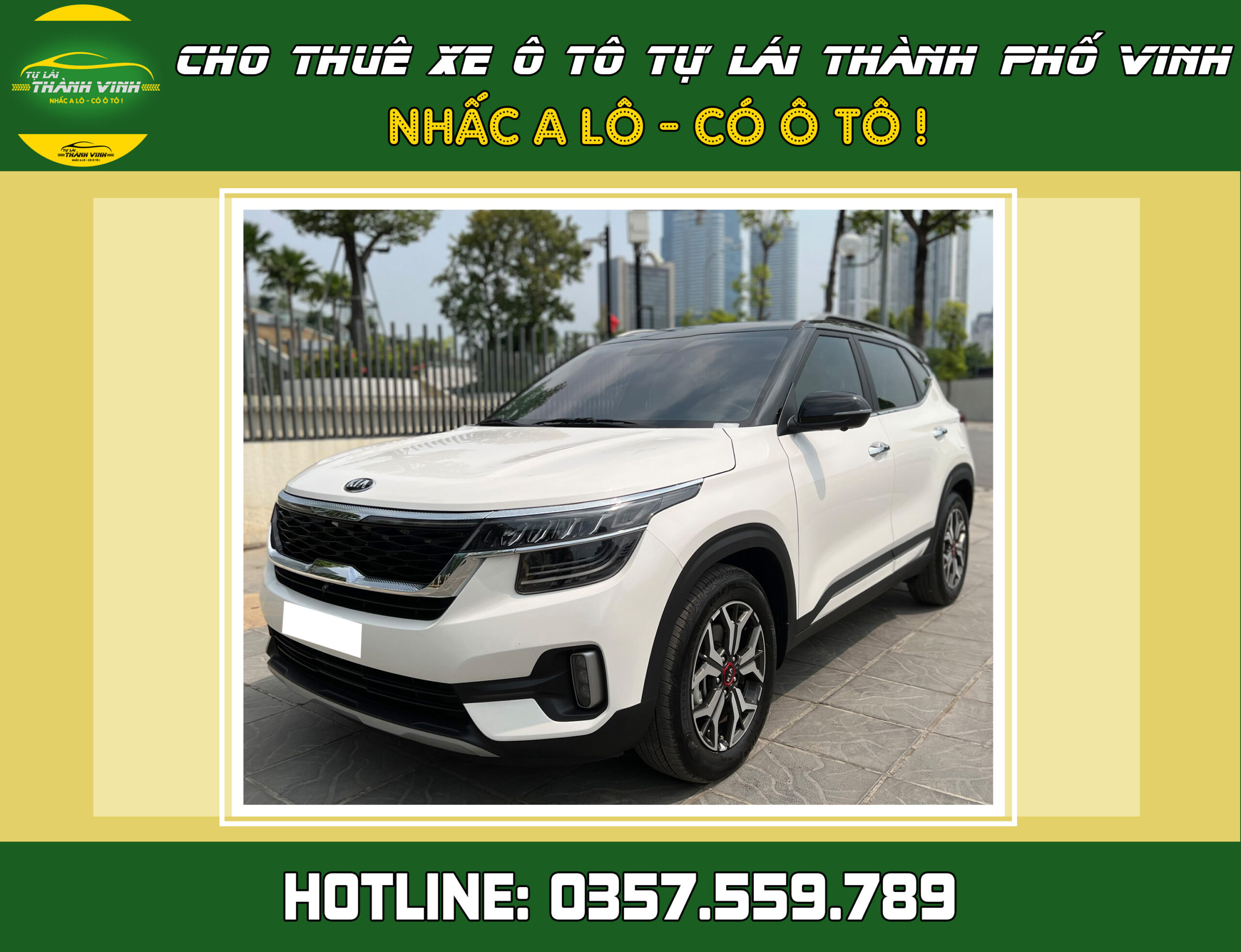 Cho thuê xe tự lái Kia Seltos 5 chỗ gầm cao ở Vinh, Nghệ An