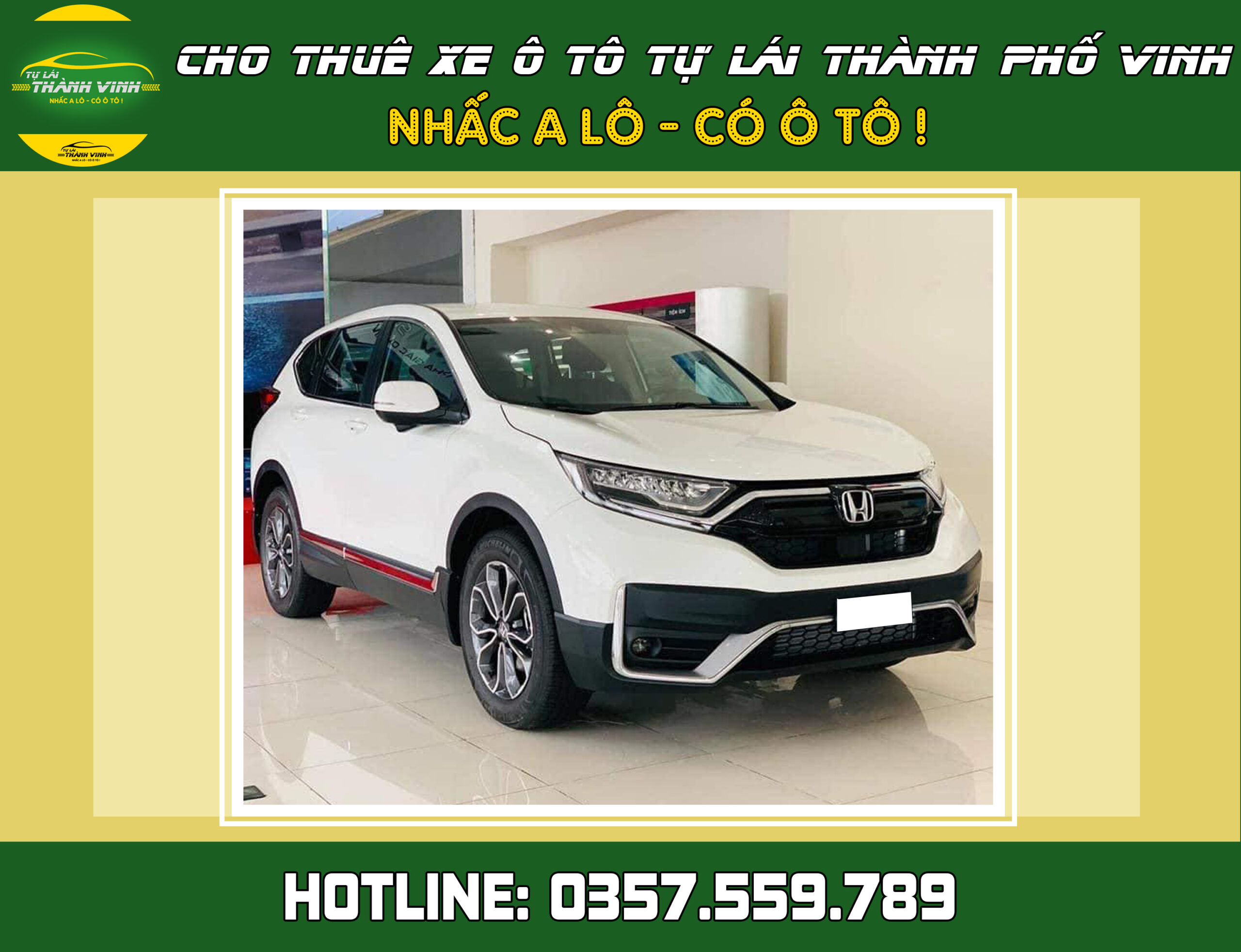 Cho thuê xe tự lái Honda CRV 7 chỗ ở Vinh, Nghệ An