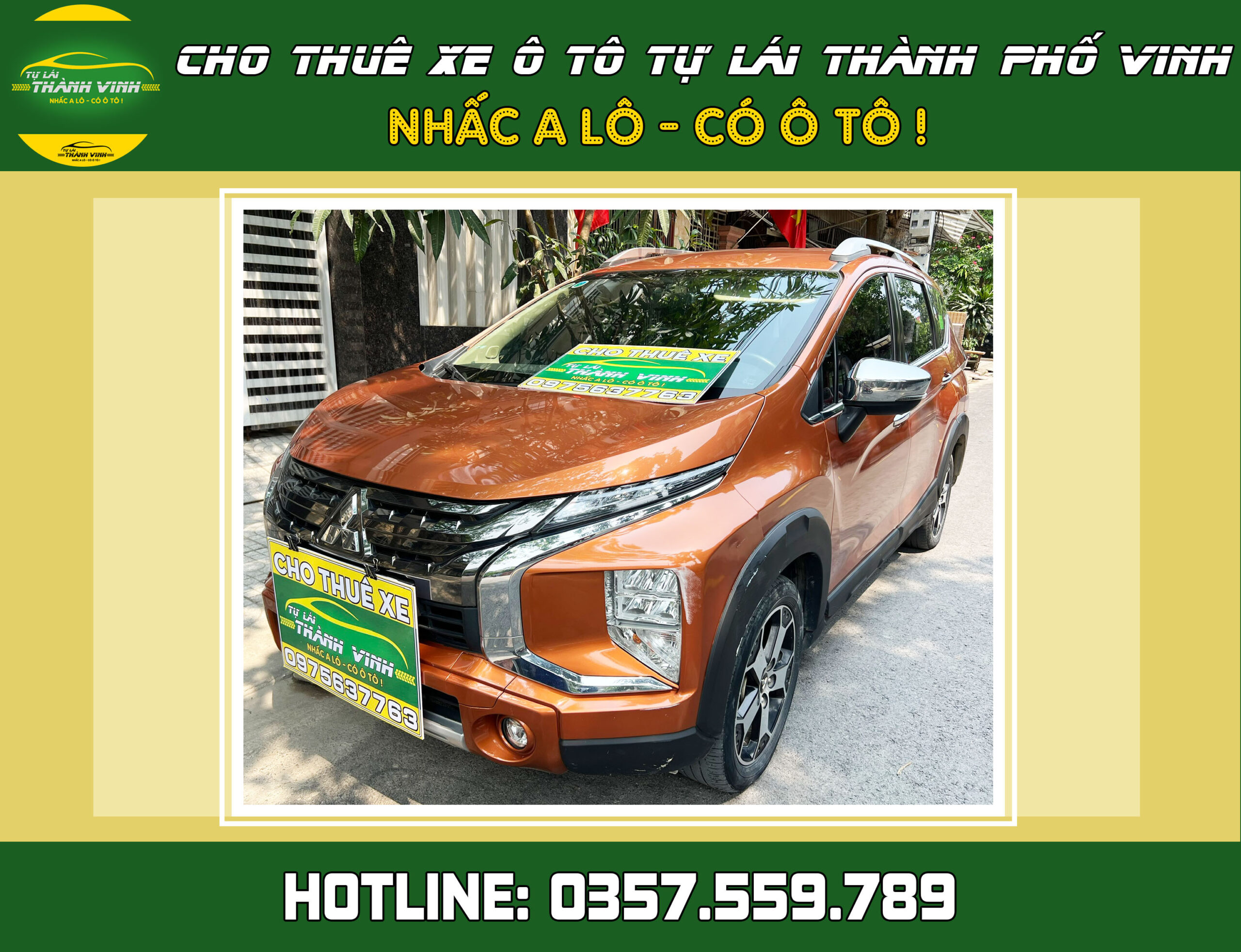 Cho thuê xe tự lái Mitsubishi Xpander Cross 7 chỗ ở Vinh, Nghệ An