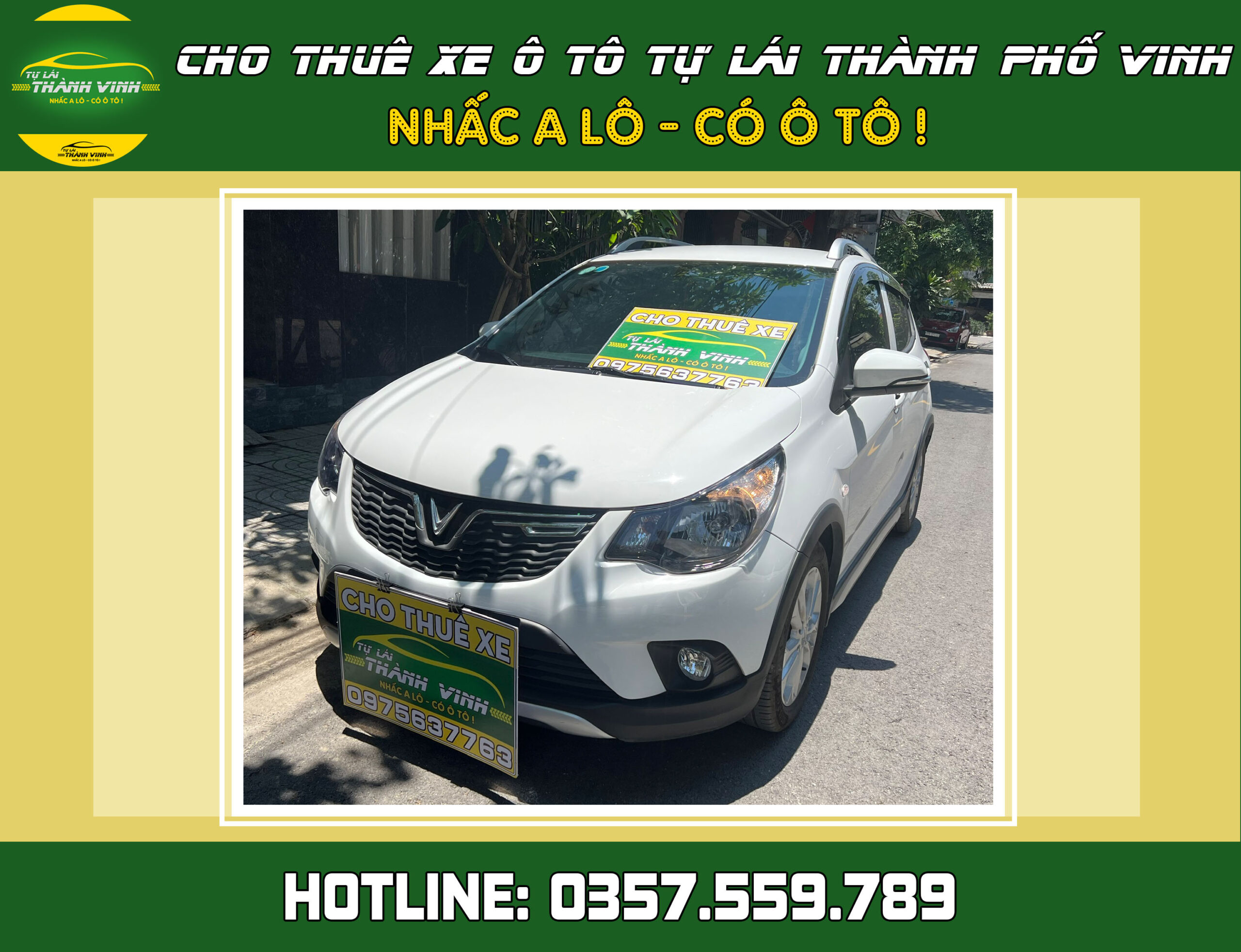 Cho thuê xe tự lái Vinfast Fadil 4 chỗ ở Vinh, Nghệ An