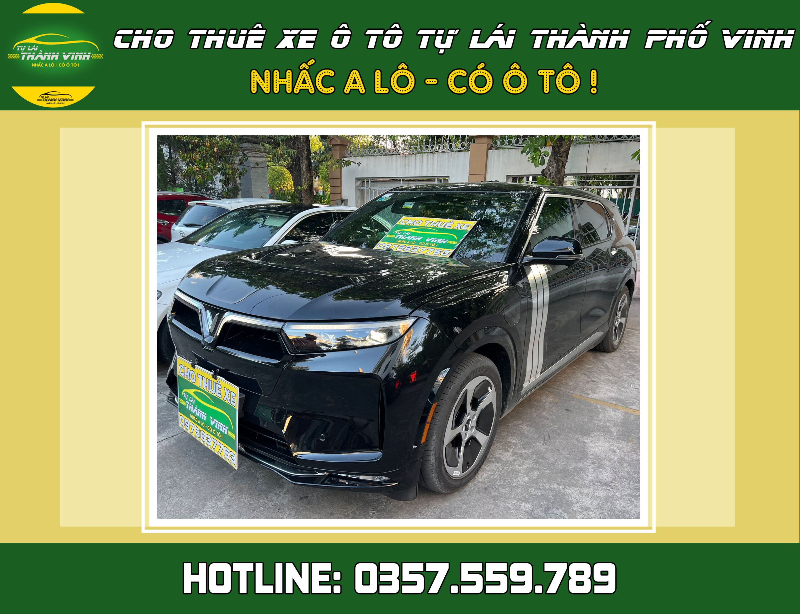 Cho thuê xe tự lái - có lái xe điện Vinfast VF9 7 chỗ ở Vinh, Nghệ An