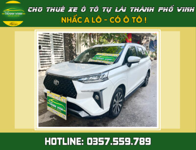 Cho thuê xe tự lái Toyota Veloz Trắng 7 chỗ ở Vinh, Nghệ An