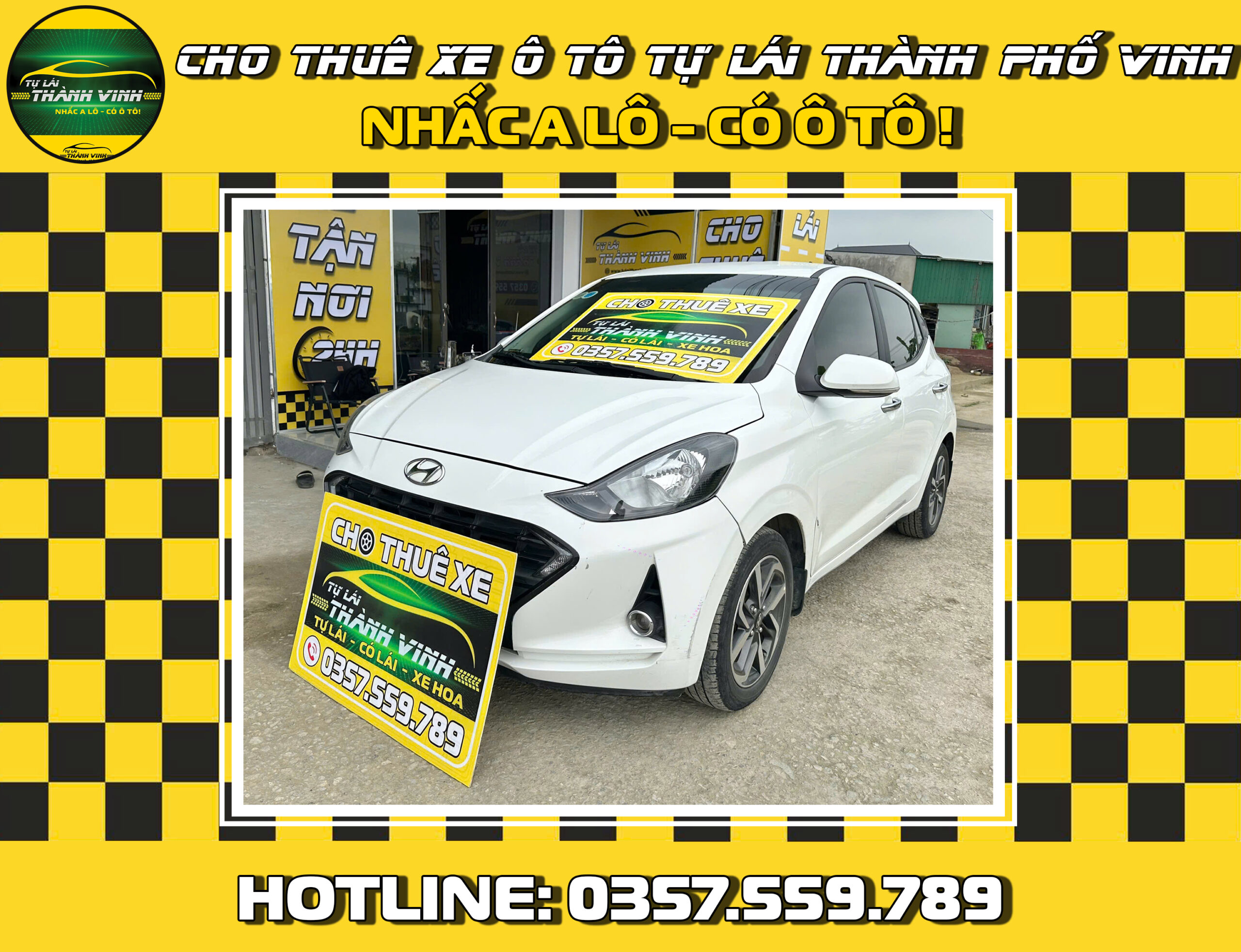 Cho thuê xe tự lái Hyundai I10 5 chỗ ở Vinh, Nghệ An