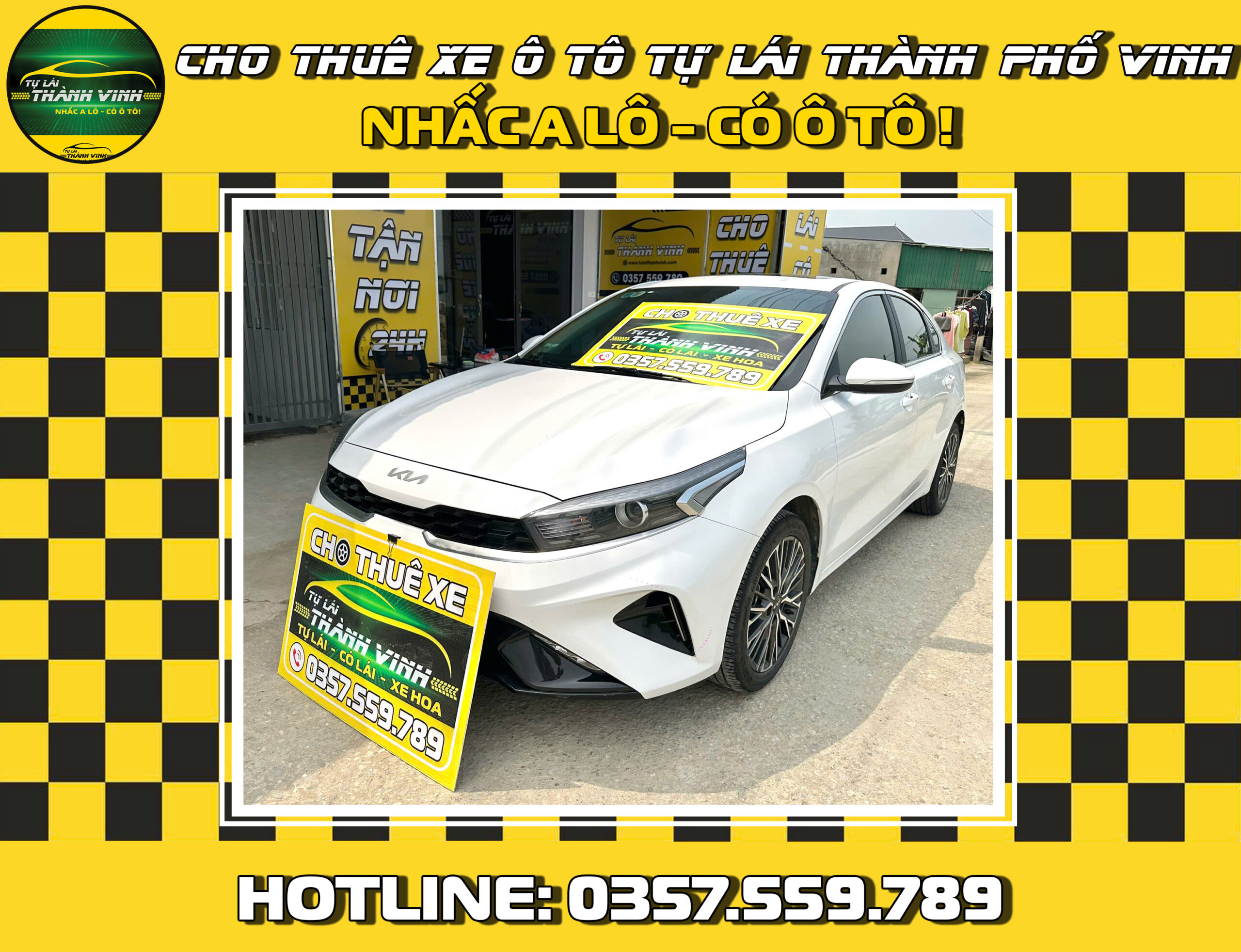 Cho thuê xe tự lái Kia New K3 Sedan 5 chỗ mới ở Vinh, Nghệ An