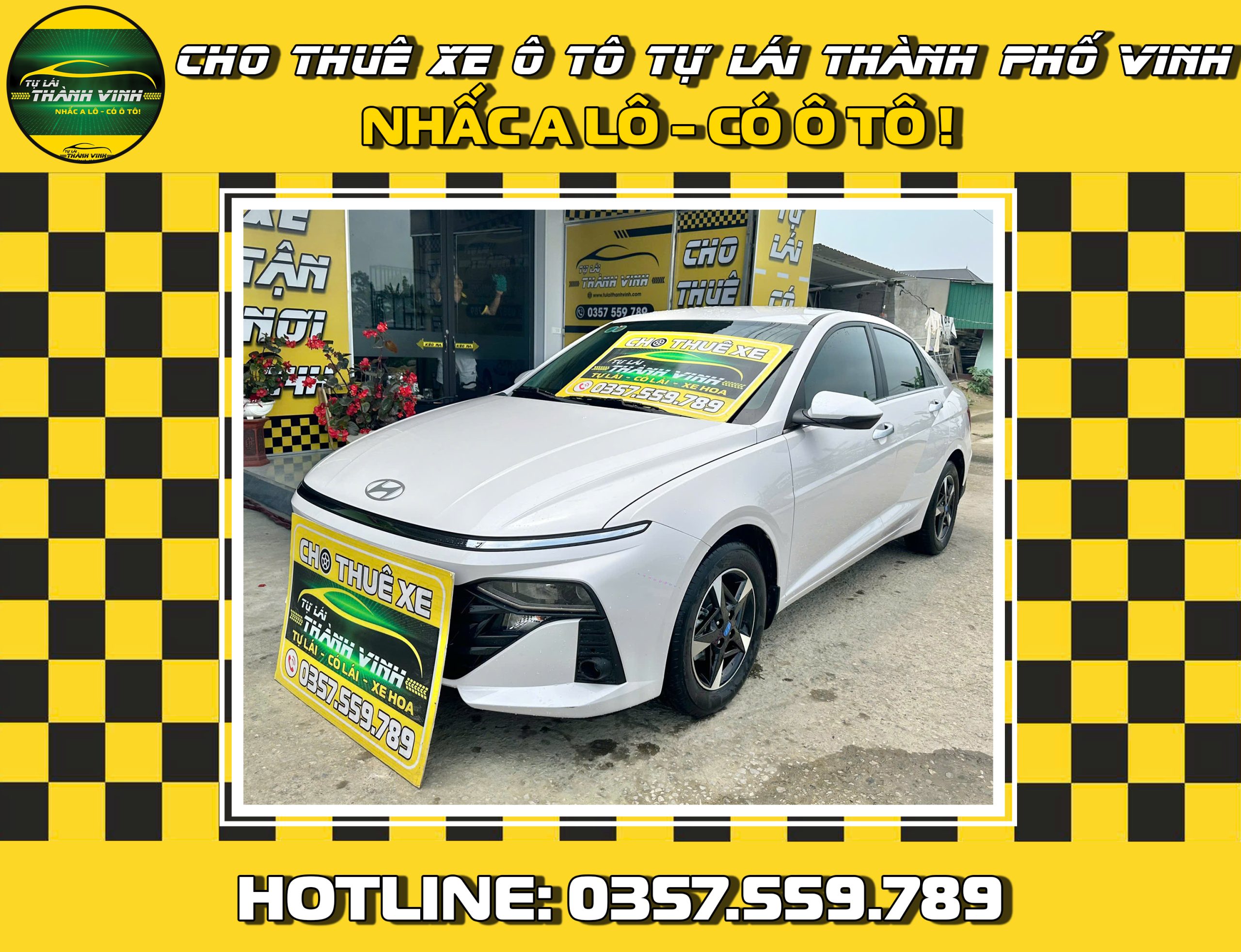 Cho thuê xe tự lái Hyundai New Accent Sedan 5 chỗ mới ở Vinh, Nghệ An