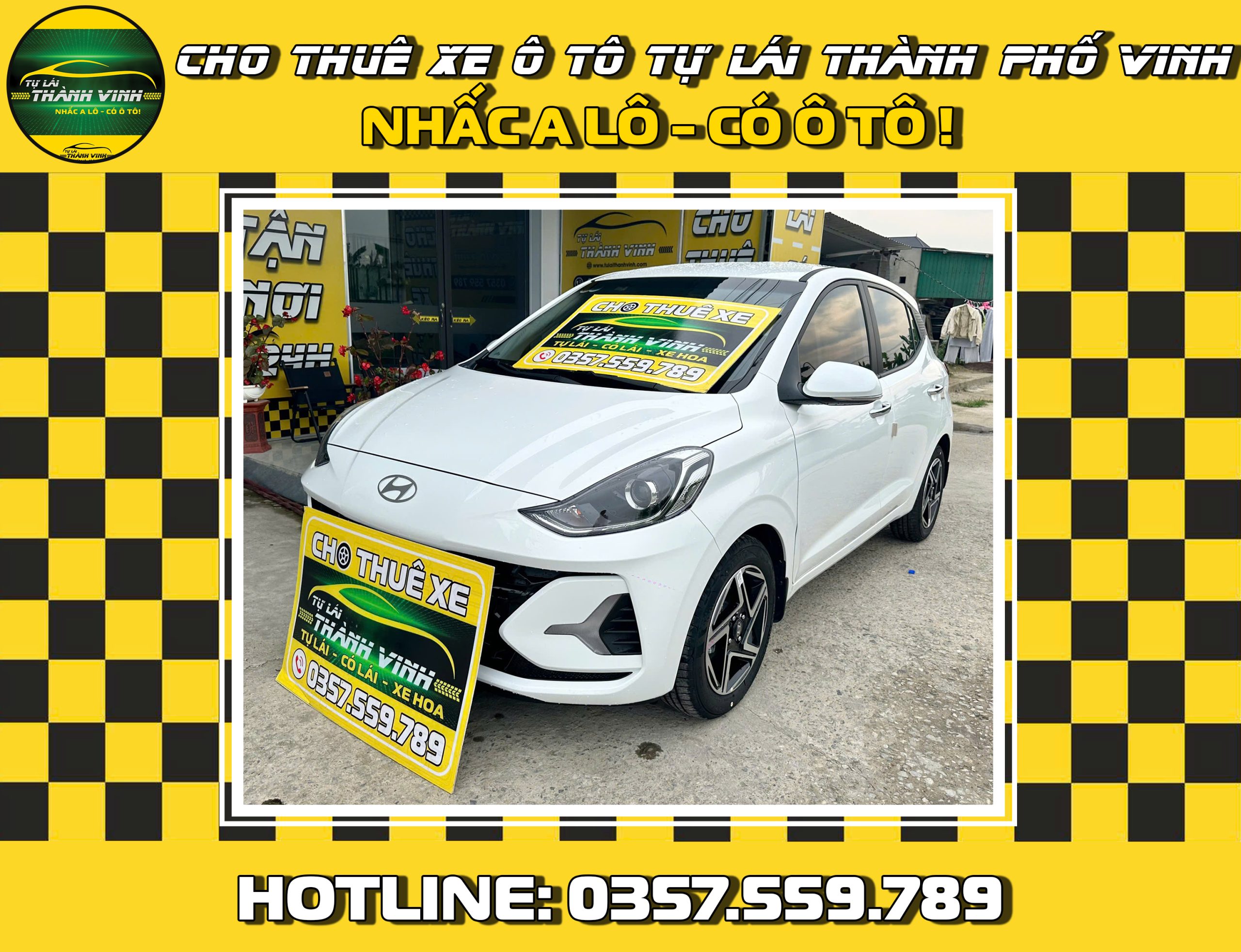 Cho thuê xe tự lái Hyundai New I10 5 chỗ ở Vinh, Nghệ An